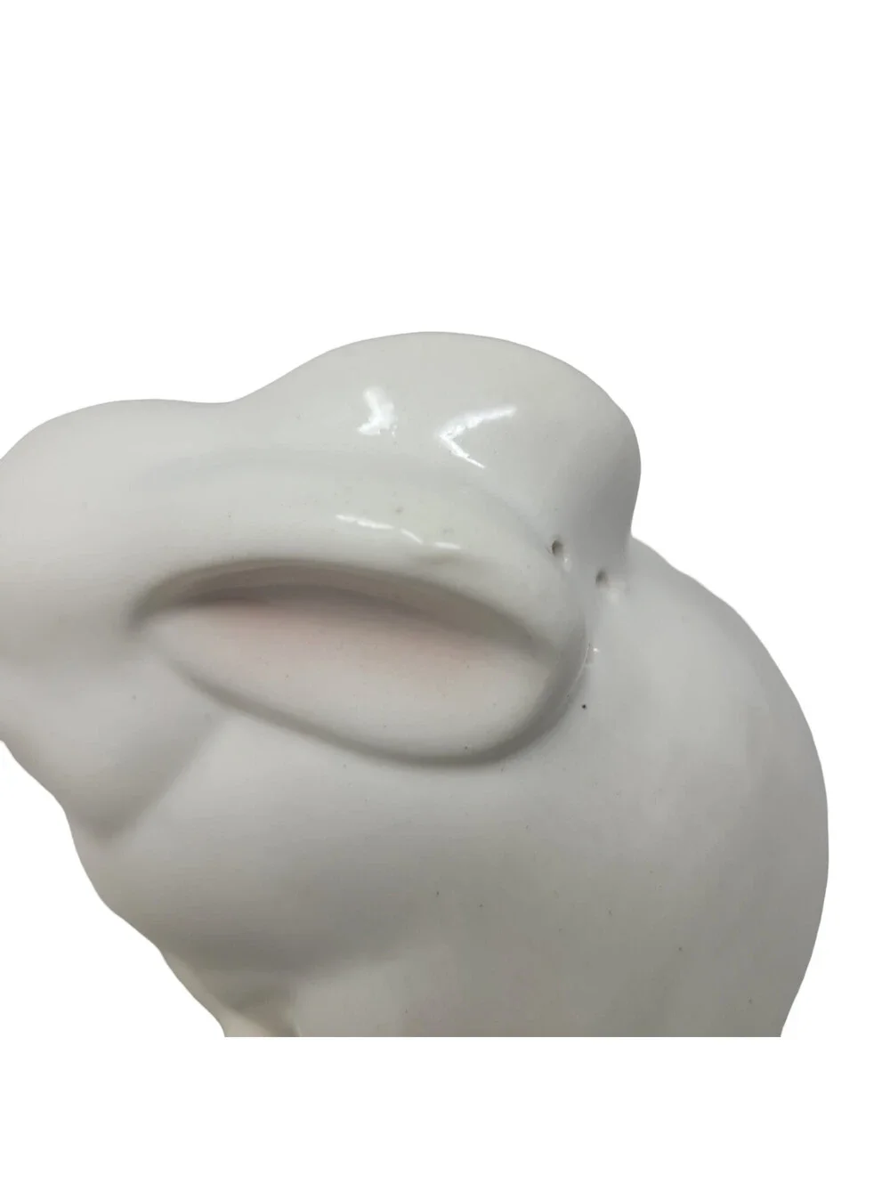 Rare Vintage White Bunny Rabbit Salt & Pepper Shakers Stamped Metlox Calif